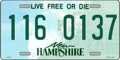 NH license plate 1160137