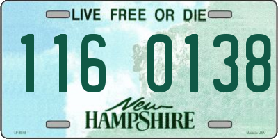 NH license plate 1160138