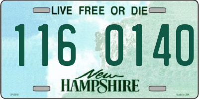NH license plate 1160140