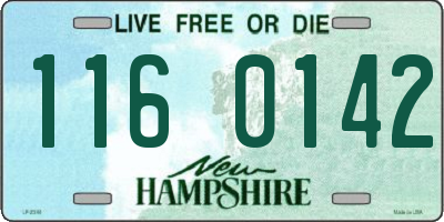 NH license plate 1160142