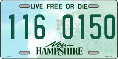 NH license plate 1160150