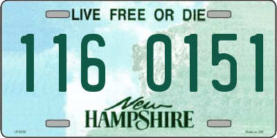 NH license plate 1160151