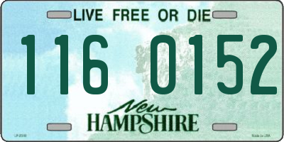 NH license plate 1160152