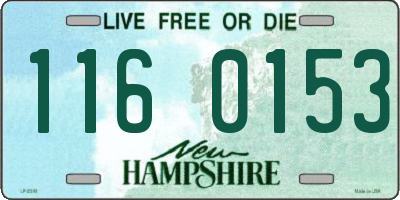 NH license plate 1160153