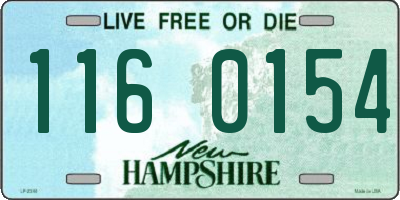 NH license plate 1160154