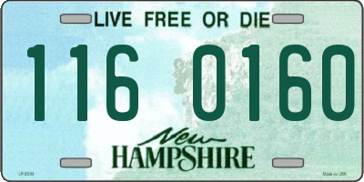 NH license plate 1160160