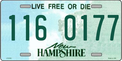 NH license plate 1160177