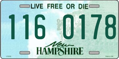 NH license plate 1160178