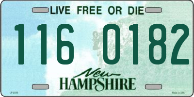 NH license plate 1160182