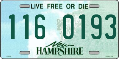 NH license plate 1160193
