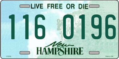 NH license plate 1160196