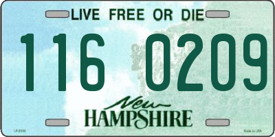 NH license plate 1160209