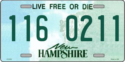 NH license plate 1160211