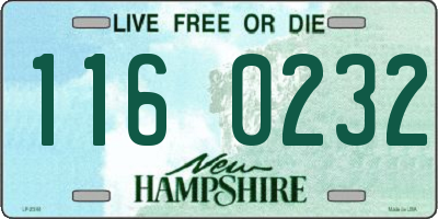 NH license plate 1160232