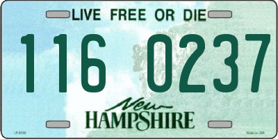 NH license plate 1160237