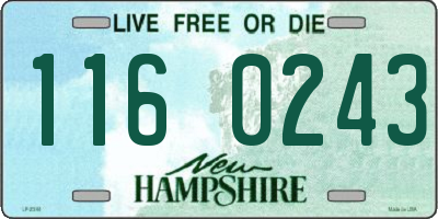 NH license plate 1160243