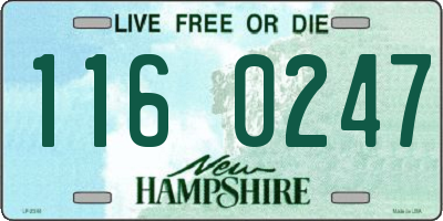 NH license plate 1160247