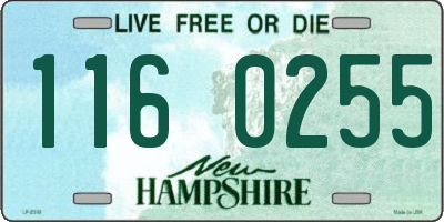 NH license plate 1160255