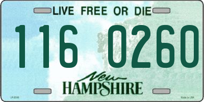 NH license plate 1160260