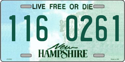 NH license plate 1160261
