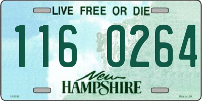 NH license plate 1160264