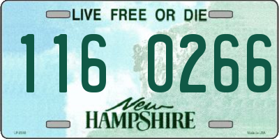 NH license plate 1160266