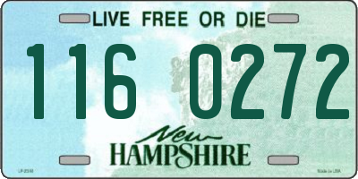 NH license plate 1160272