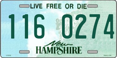NH license plate 1160274