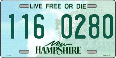 NH license plate 1160280
