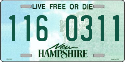 NH license plate 1160311