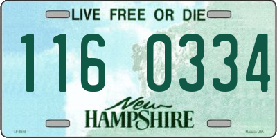 NH license plate 1160334