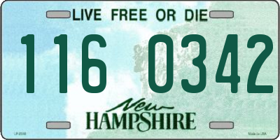 NH license plate 1160342