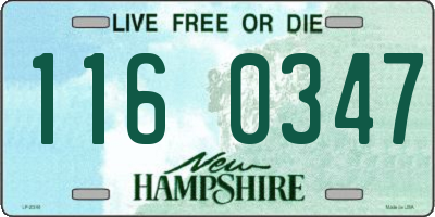 NH license plate 1160347