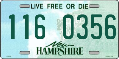 NH license plate 1160356
