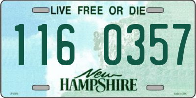 NH license plate 1160357