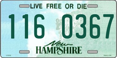 NH license plate 1160367