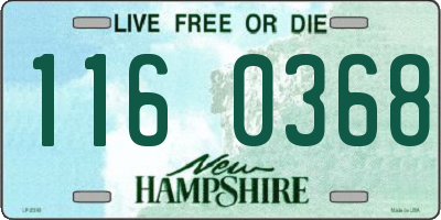 NH license plate 1160368