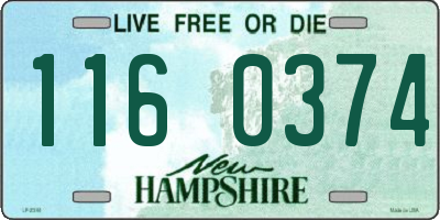 NH license plate 1160374