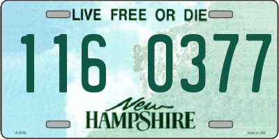 NH license plate 1160377