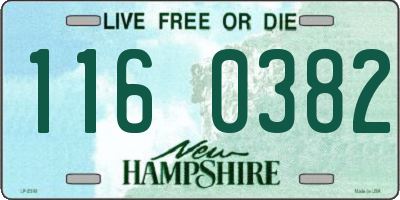NH license plate 1160382