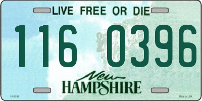 NH license plate 1160396