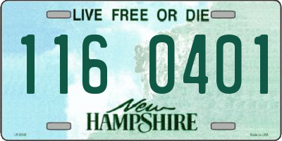 NH license plate 1160401