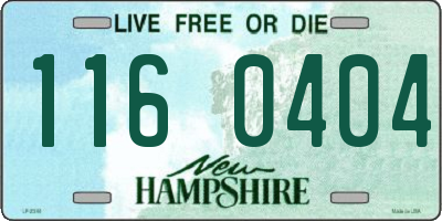 NH license plate 1160404