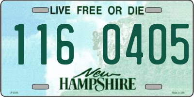 NH license plate 1160405
