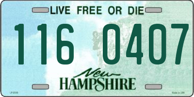 NH license plate 1160407