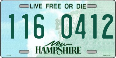 NH license plate 1160412