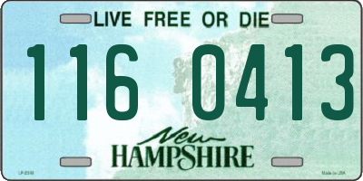 NH license plate 1160413
