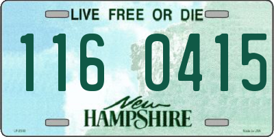 NH license plate 1160415