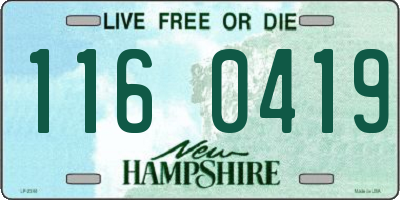 NH license plate 1160419