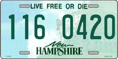 NH license plate 1160420